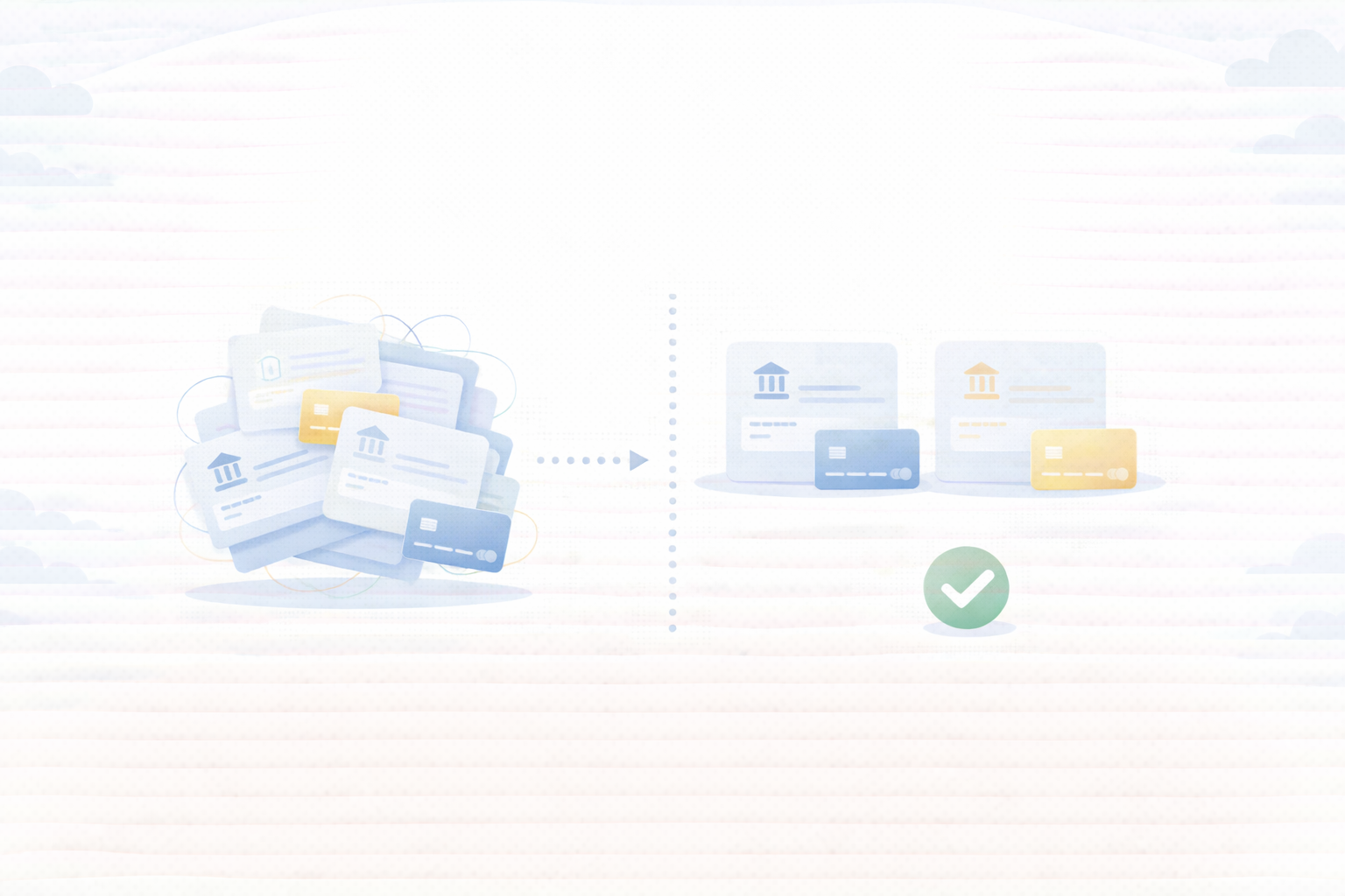 口座とクレカを分ける結論イメージ