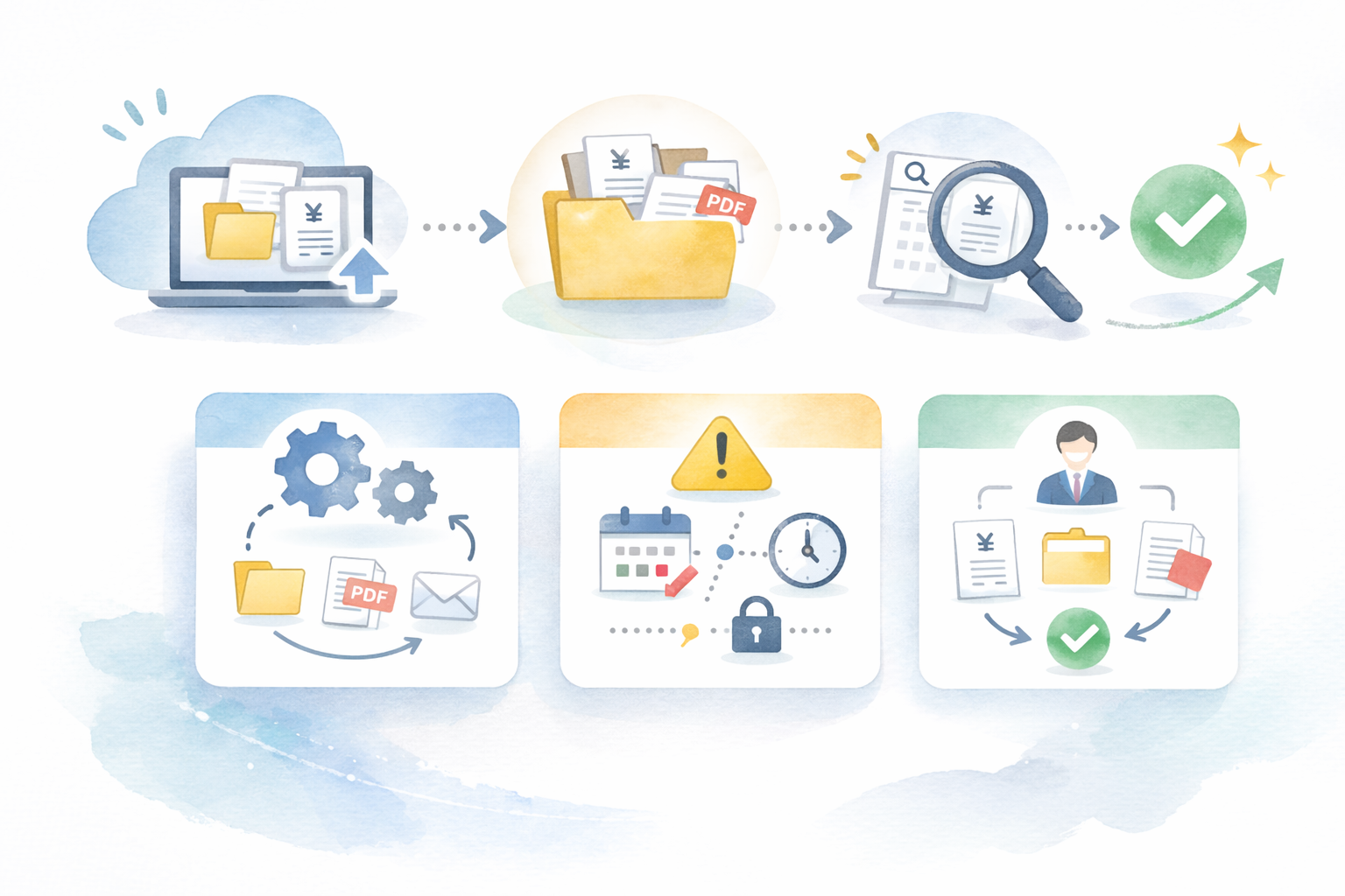 証憑管理機能で選ぶイメージ
